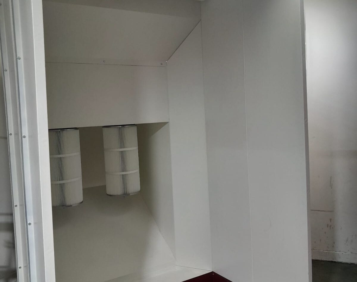 Powder coating booth — starter setup